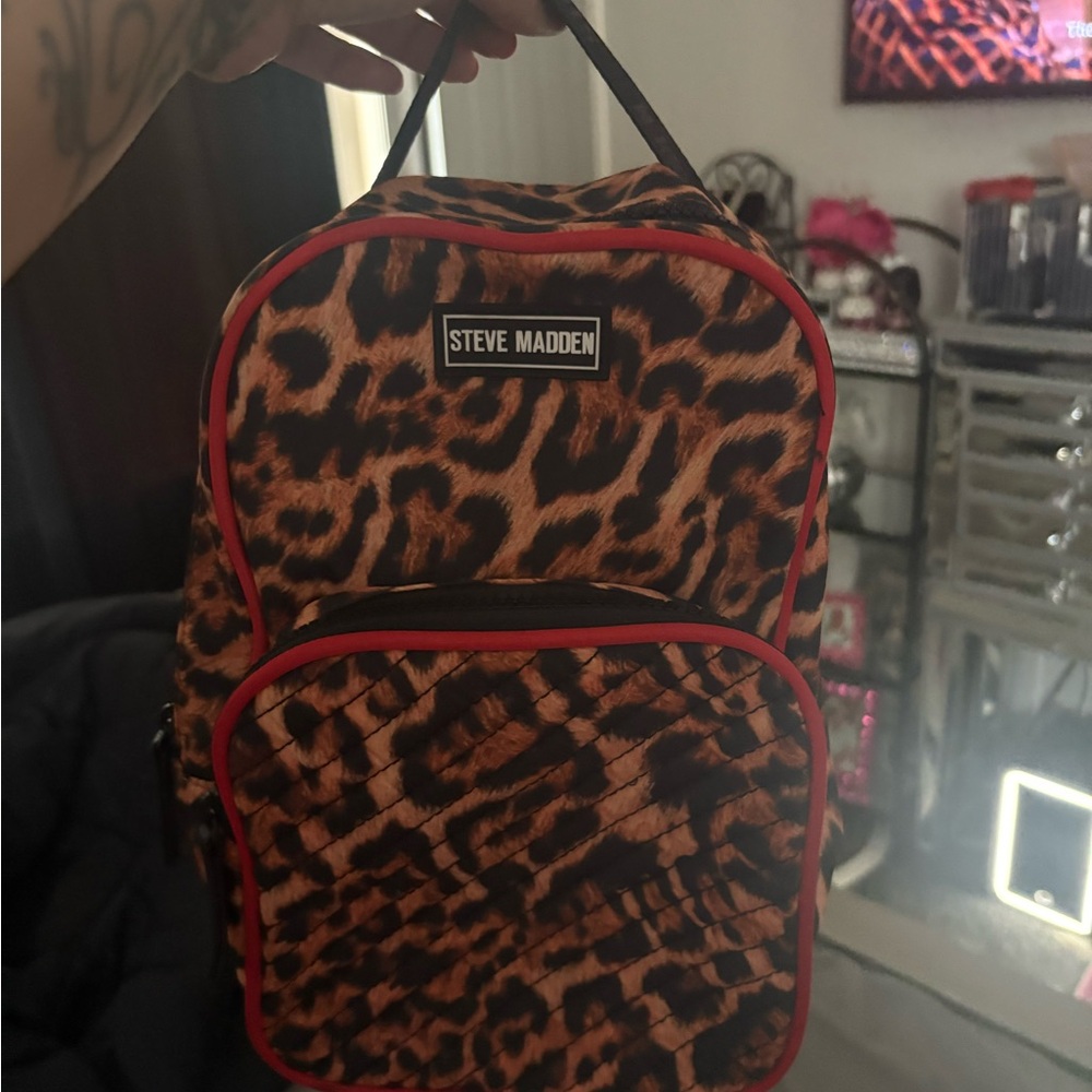 Steve Madden Leopard Print Backpack